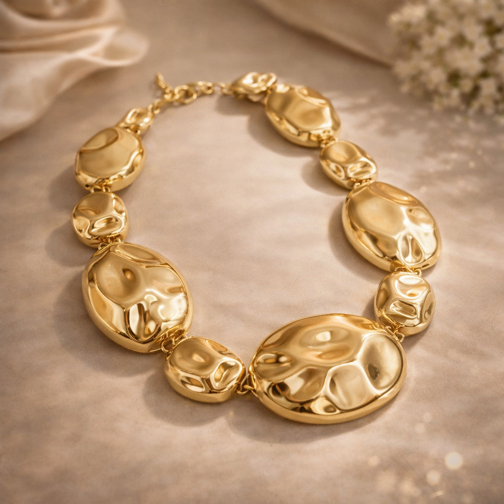 Amaya | Collar Dorado de Eslabones