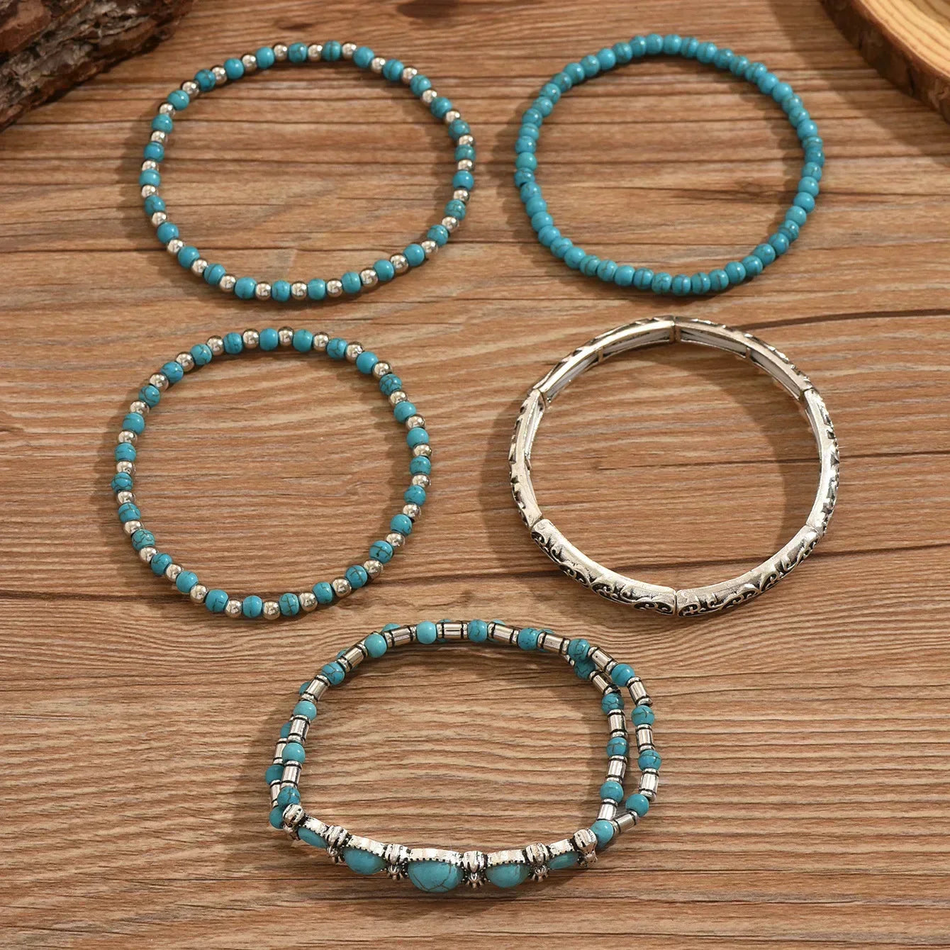 Maëlys | Pulsera multi-rangos turquesa refinada