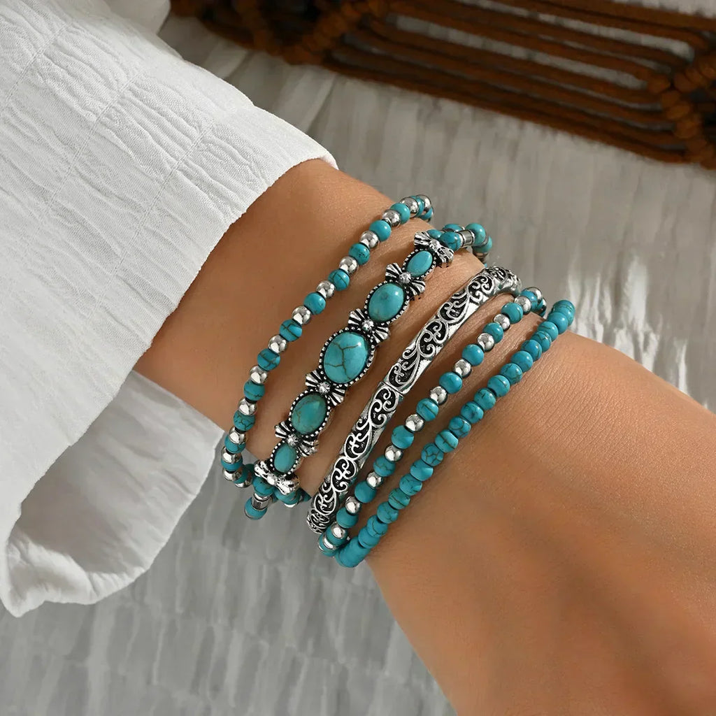 Maëlys | Pulsera multi-rangos turquesa refinada