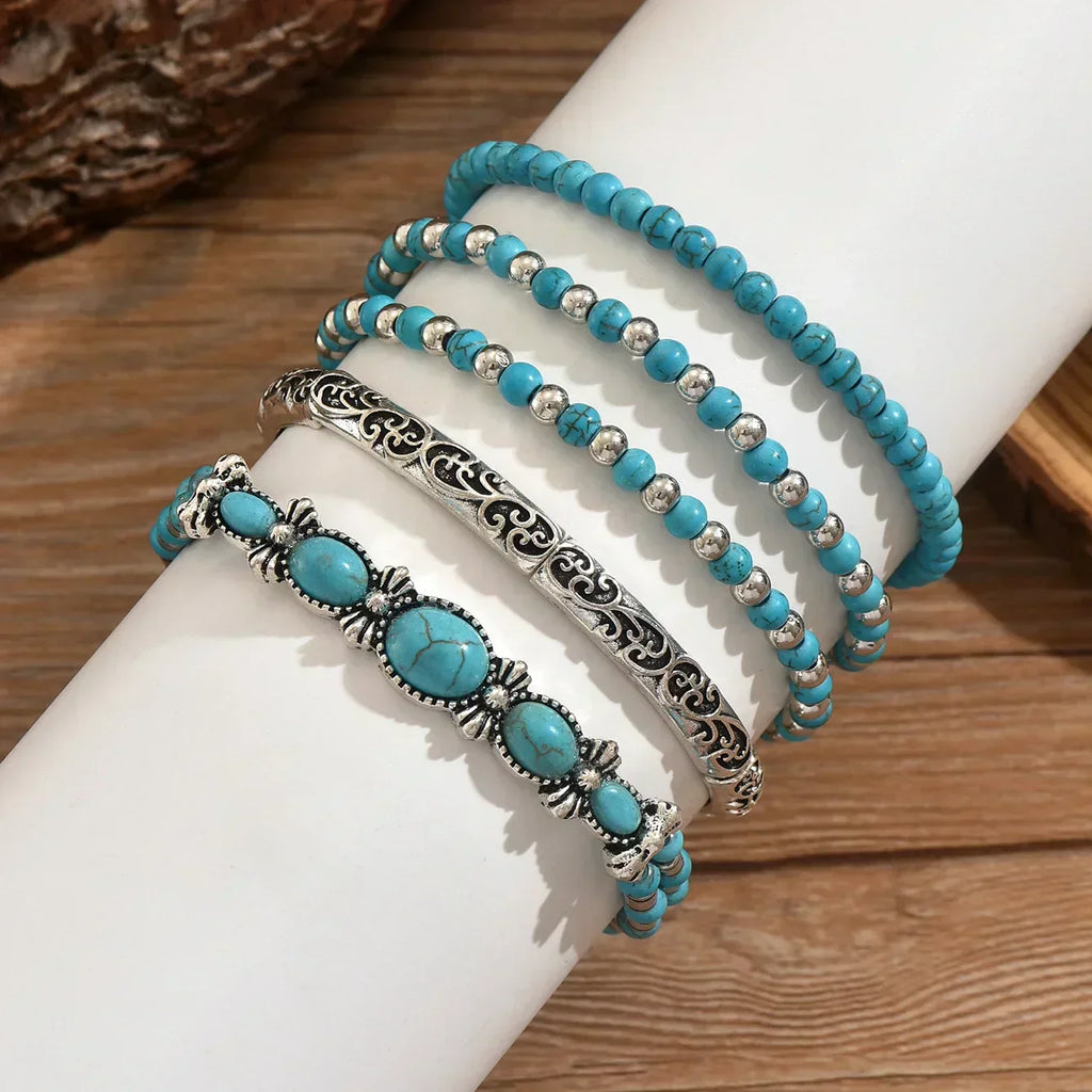 Maëlys | Pulsera multi-rangos turquesa refinada
