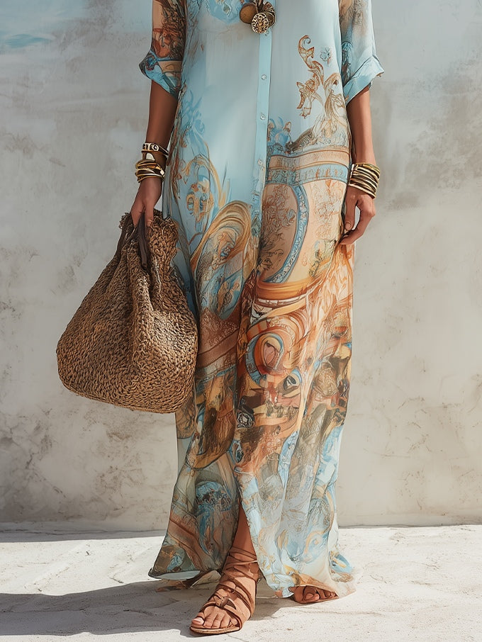 Lorea | Vestido Camisero Mediterraneo