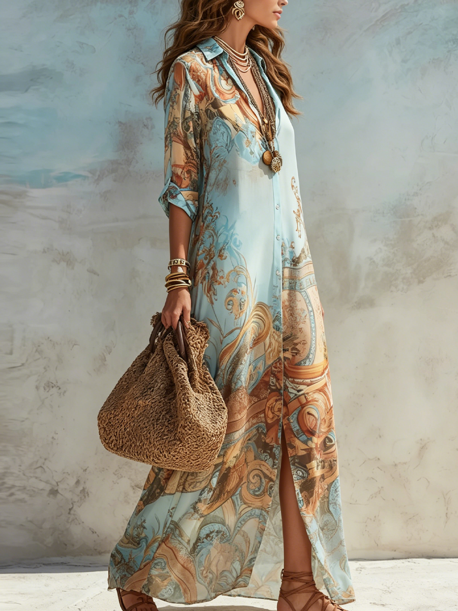 Lorea | Vestido Camisero Mediterraneo