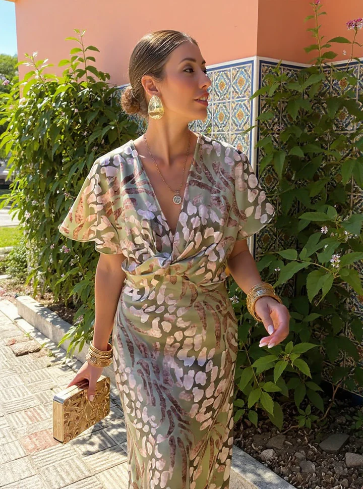 Clara | Vestido Midi color cobre